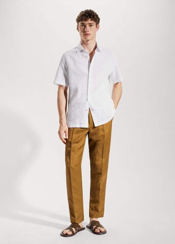 MANGO MAN Slim fit Overhemd 'Ants' in Wit