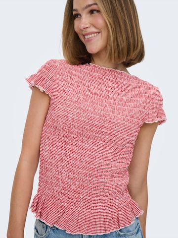 ONLY Тениска 'ONLCELLE' в червено