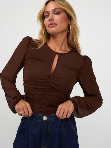 AMAYA Amsterdam Blouse 'Icy Blouse' in Brown