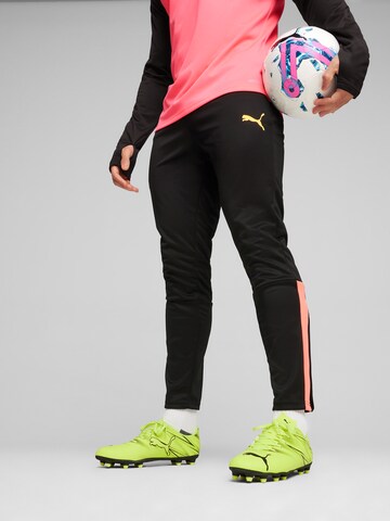 PUMA Slim fit Sports trousers 'TeamLIGA' in Black: front