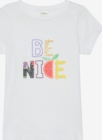 T-Shirt s.Oliver en blanc : devant