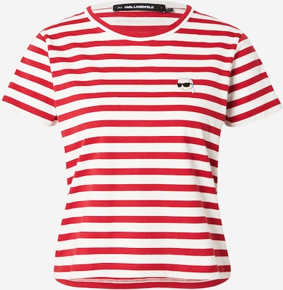 Karl Lagerfeld Majica 'IKON' u crvena / crna / bijela, Pregled proizvoda