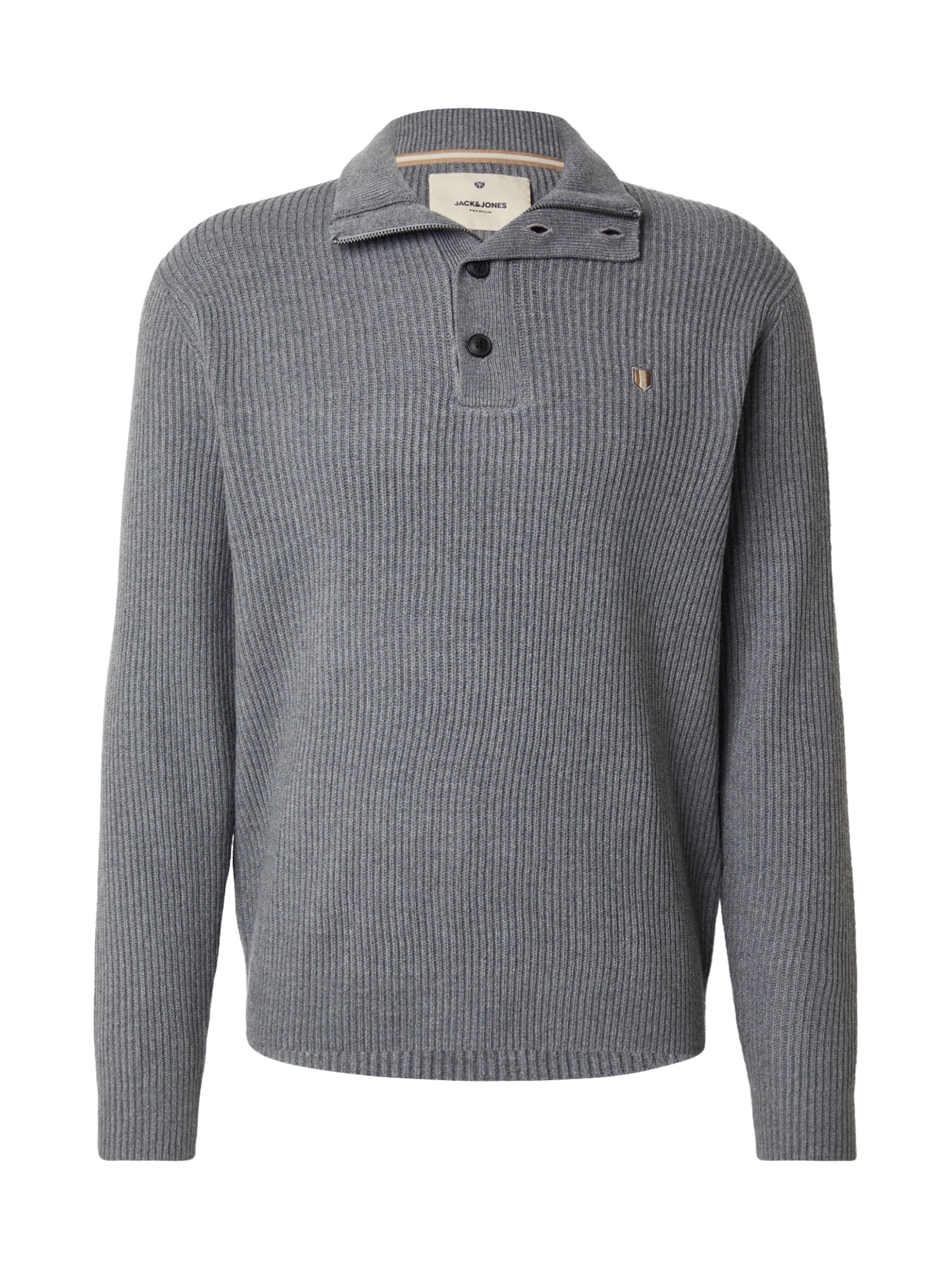 Jack & Jones Premium Pulóver 'JPRBLURICHARD' - szürke: elől