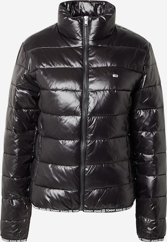 Tommy Jeans Jacke 'ESSENTIAL' in Schwarz: Vorderseite
