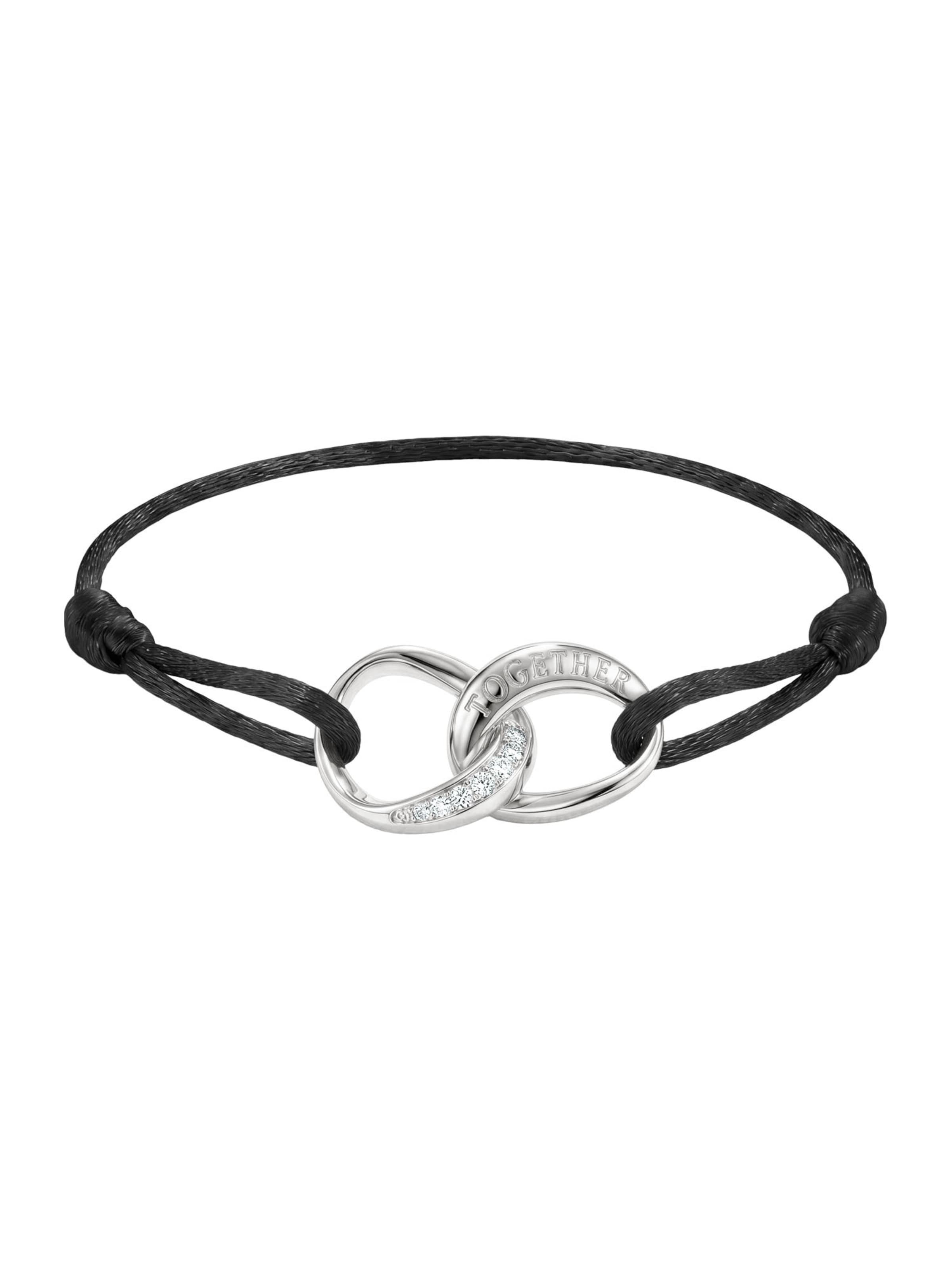 Thomas Sabo Bracelet in 24 in Black / Silver, Item view