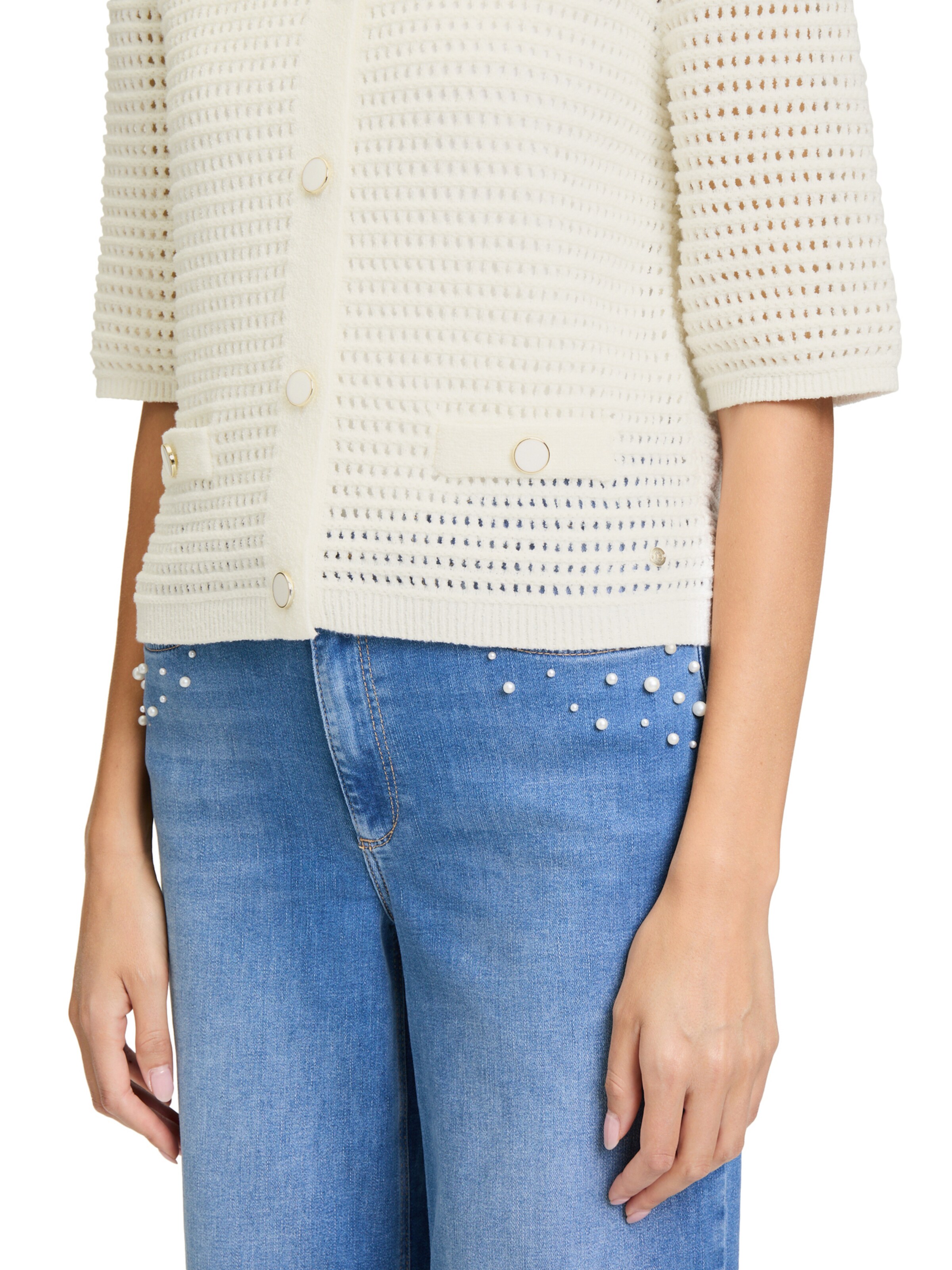 Betty & Co Strickjacke in Weiß