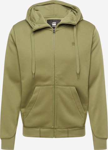 Regular fit Giacca di felpa 'Premium Core' di G-Star RAW in verde: frontale