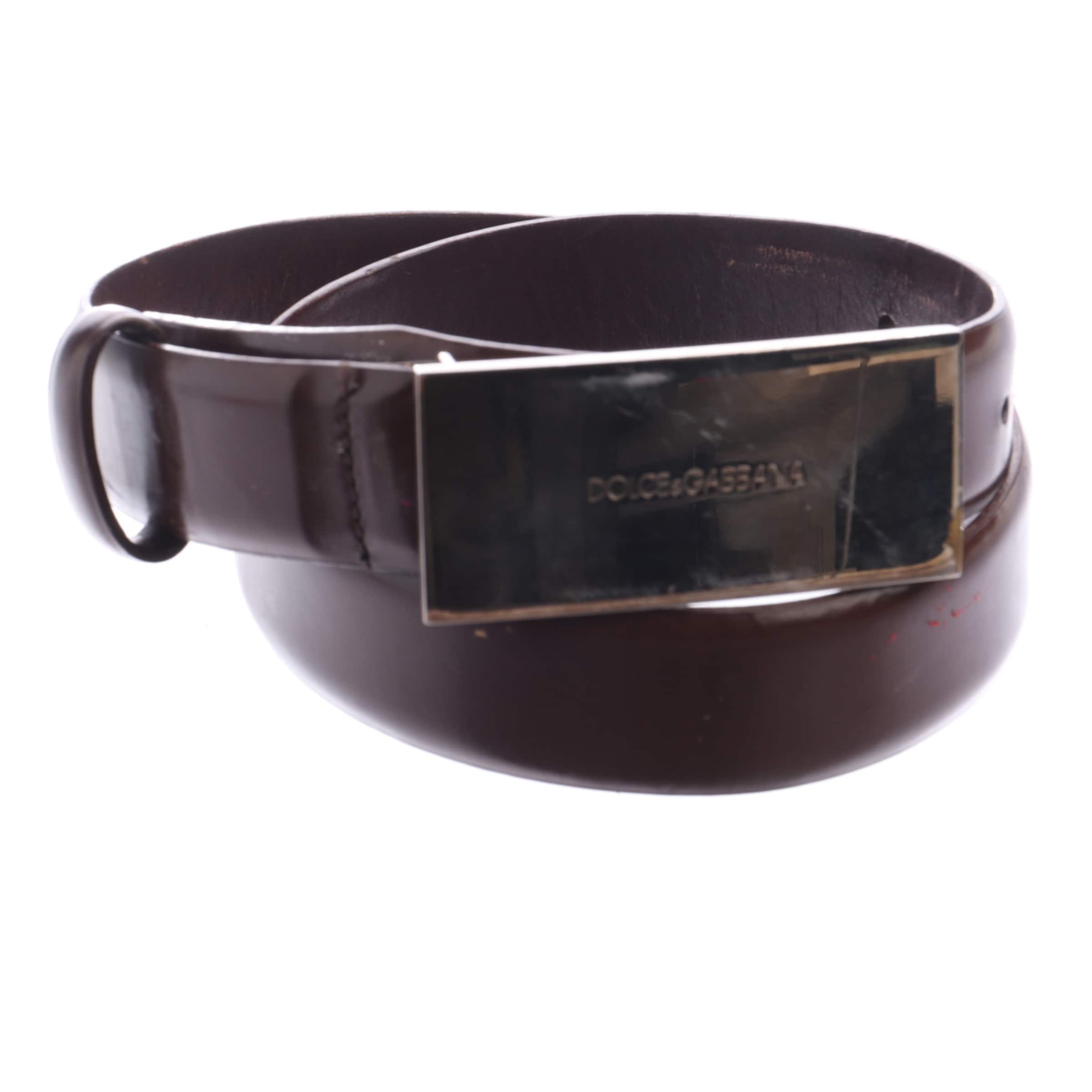 DOLCE & GABBANA Gürtel S in Braun: Vorderseite