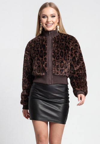 Veste mi-saison faina en marron : devant