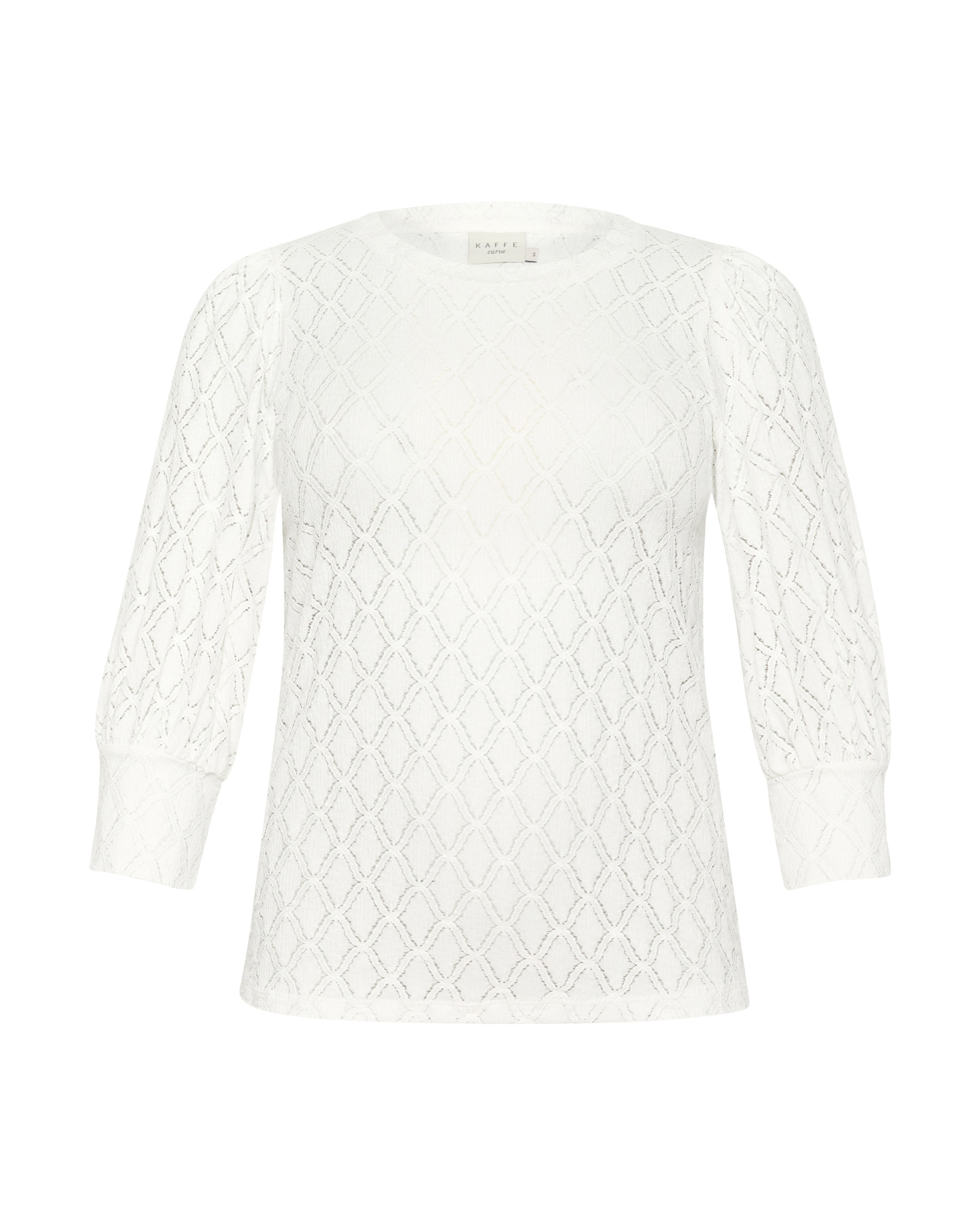 Chemisier 'Tia' KAFFE CURVE en blanc : devant