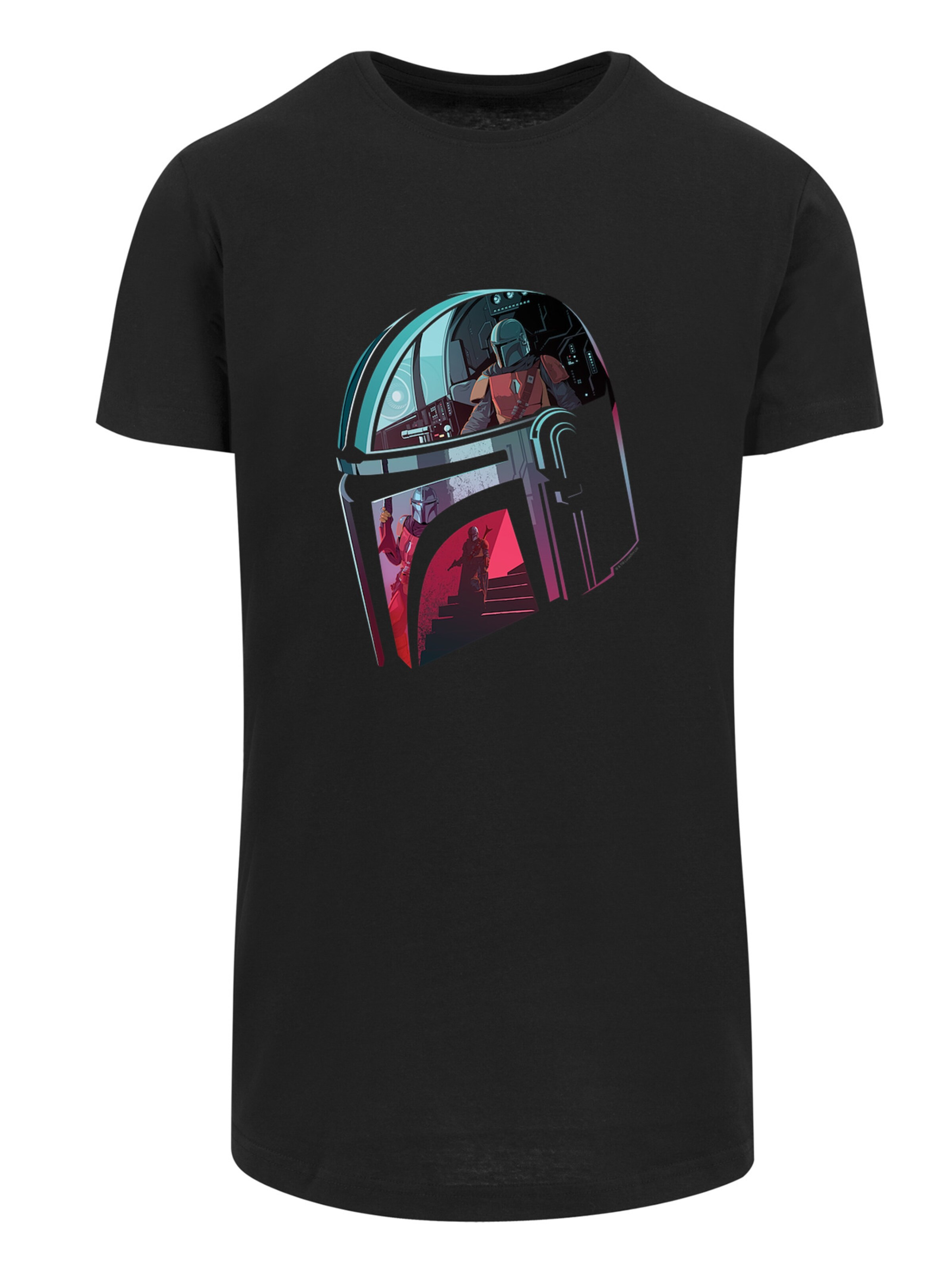 F4NT4STIC Shirt 'Star Wars Mandalorian Mandalore' in Black: front