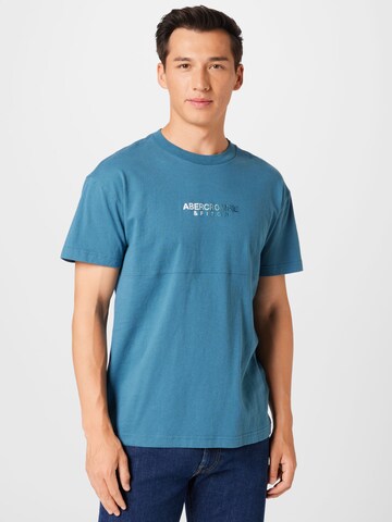 Abercrombie & Fitch Тениска в синьо: отпред