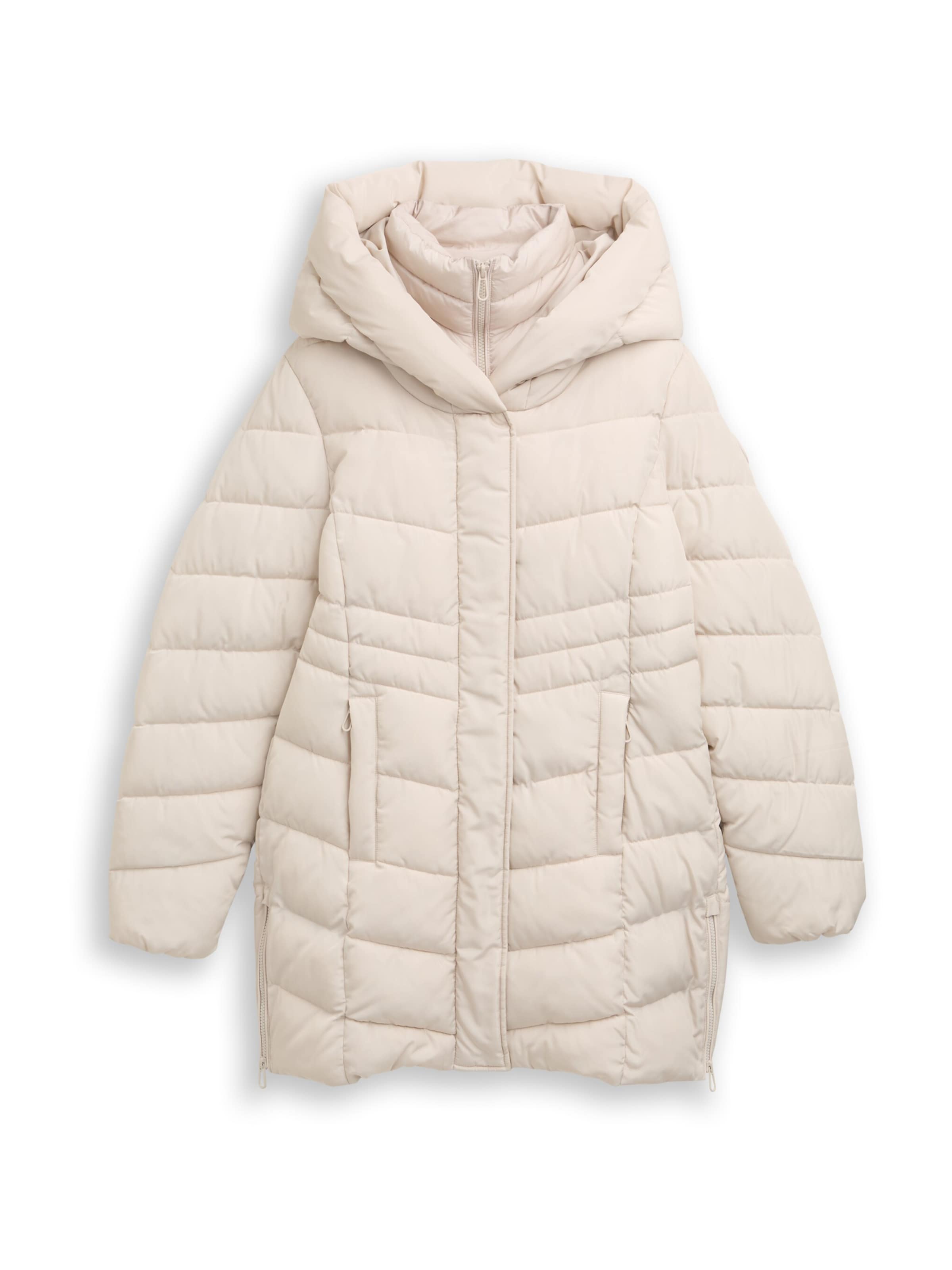 TOM TAILOR Zimní kabát – bílá: přední strana