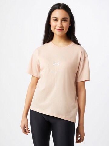 T-shirt fonctionnel UNDER ARMOUR en rose : devant