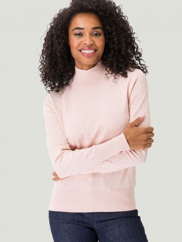 zero Pullover mit Rollkragen in Pink: predná strana