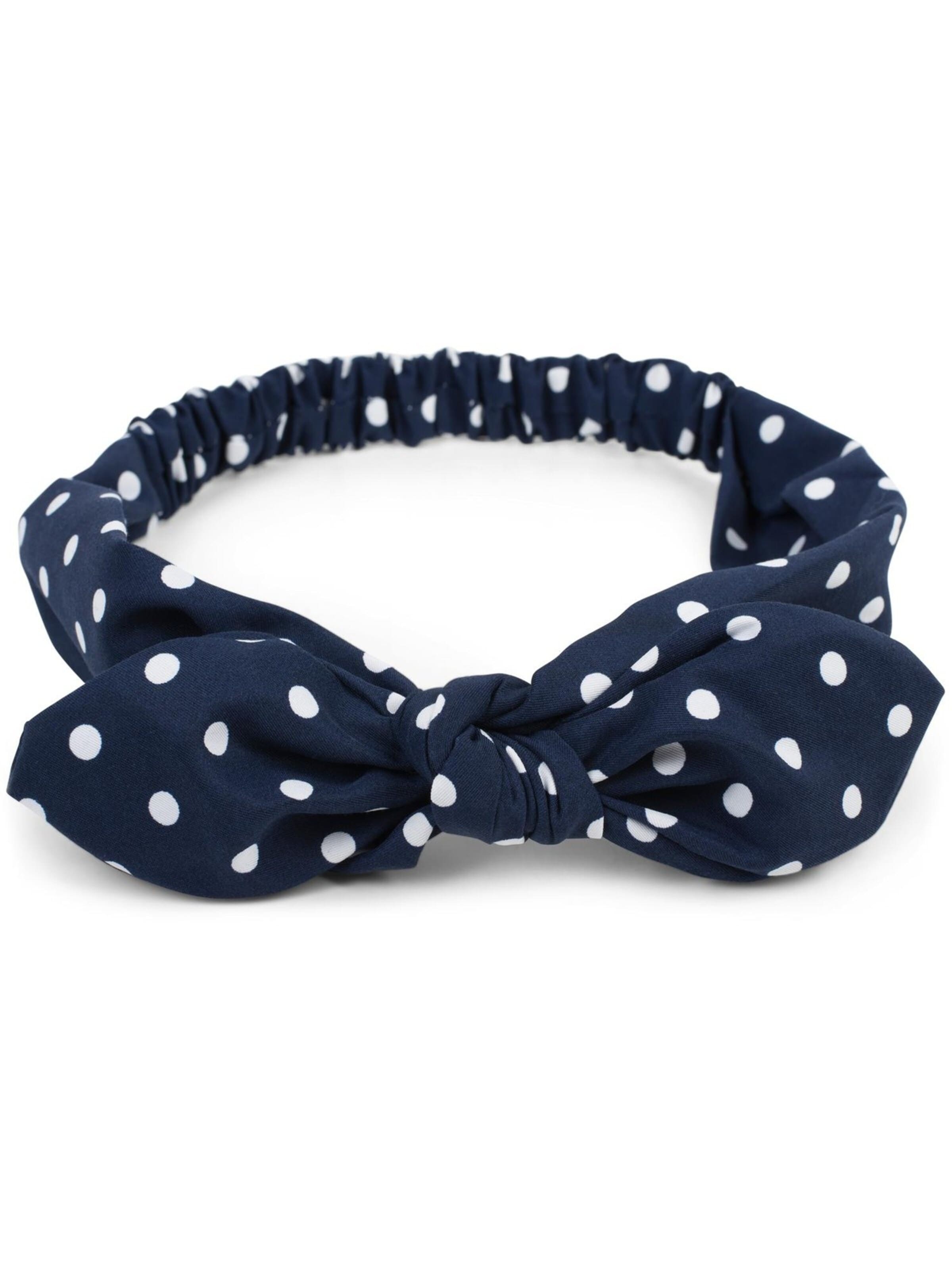 styleBREAKER Hair jewelry 'Haarband mit Punkte Muster und Schleife' in Blue: front