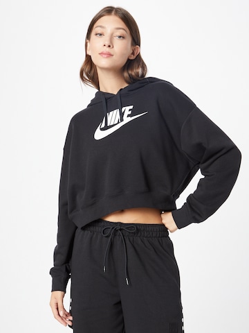 Nike Sportswear Μπλούζα φούτερ σε μαύρο: μπροστά