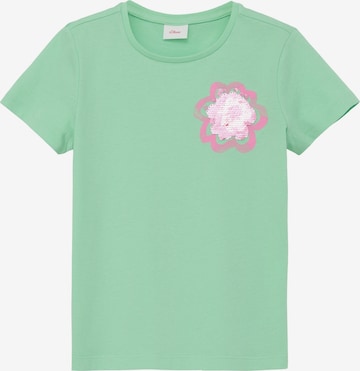 T-Shirt s.Oliver en vert : devant