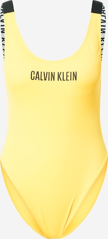 Calvin Klein Swimwear Baddräkt i gul: framsida