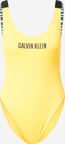Costume intero di Calvin Klein Swimwear in giallo: frontale