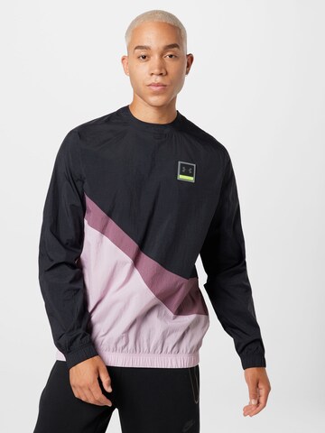 UNDER ARMOUR Sportsweatshirt in Zwart: voorkant