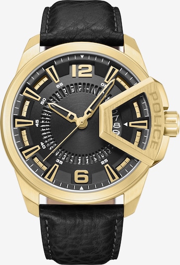 POLICE Analoog horloge 'UNDERLINED' in de kleur Goud / Zwart, Productweergave