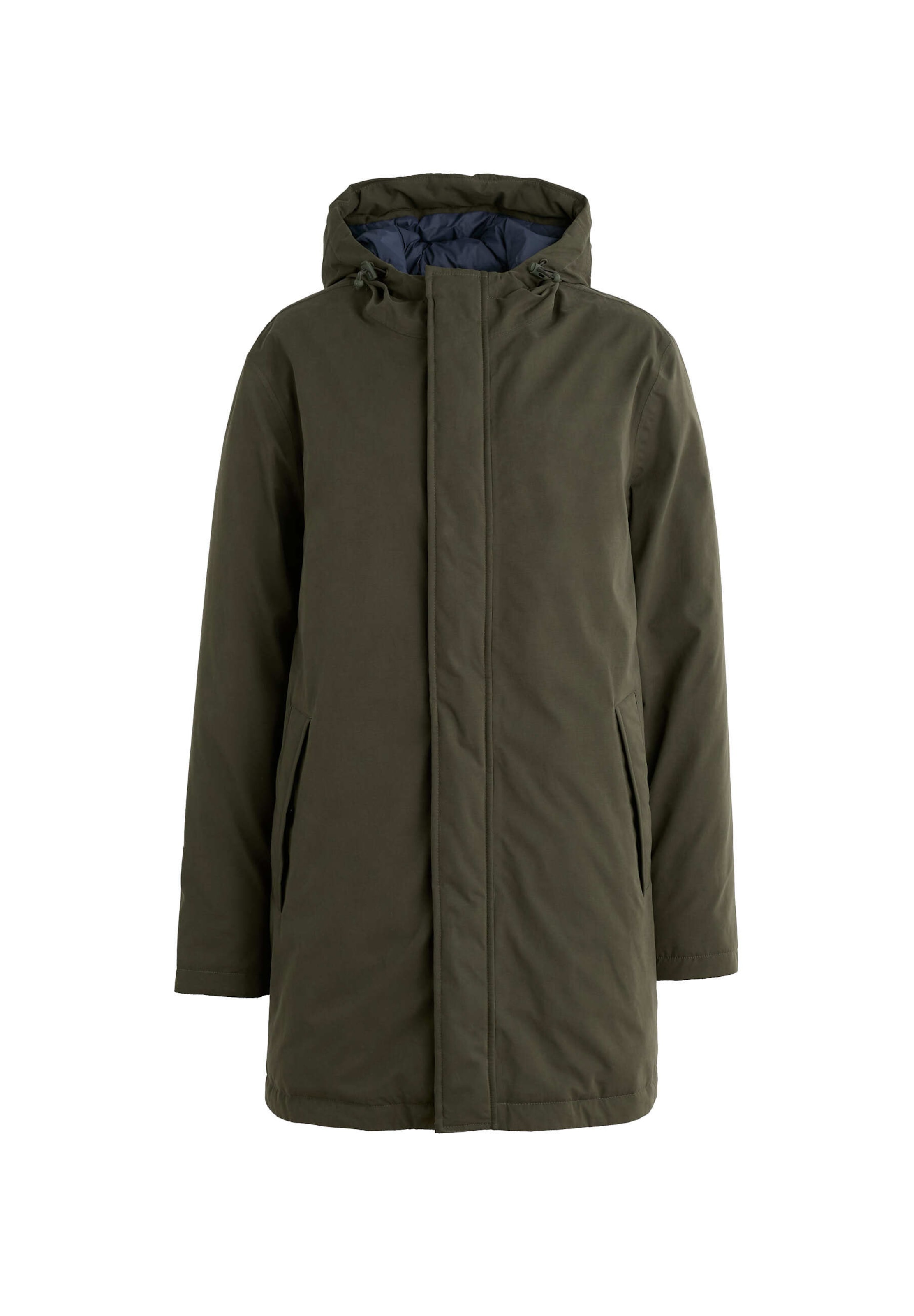 Seasalt Cornwall Between-seasons coat ' Gybe ' in Green: front