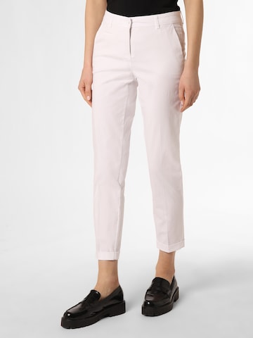 Cambio Regular Chino Pants 'Stella' in White: front