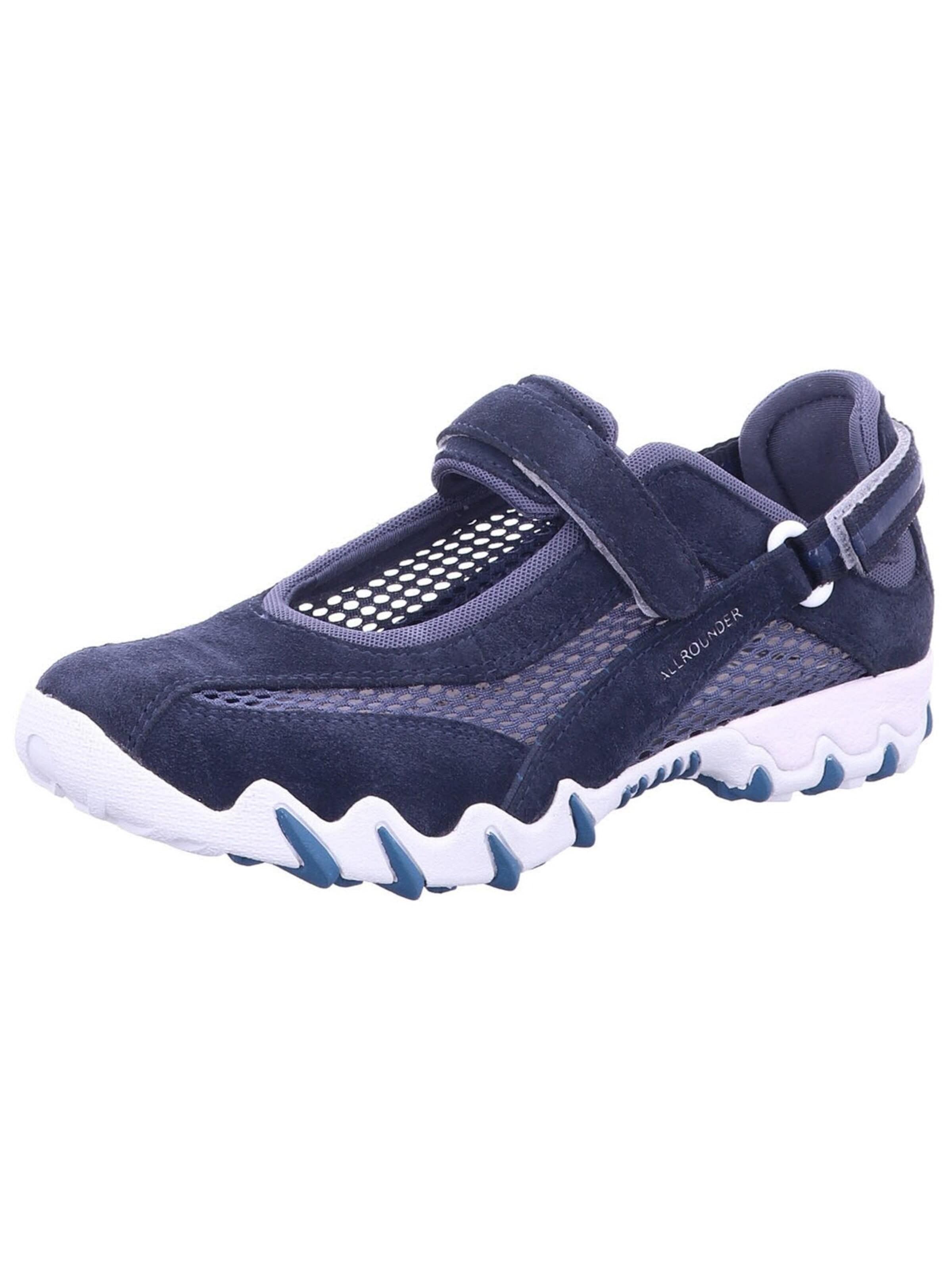 Allrounder Slip-Ons 'Slipper Damen P2006175 Leder-Mix in blau' in Blue: front