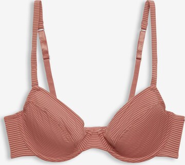 ESPRIT T-shirt Bra in Brown: front