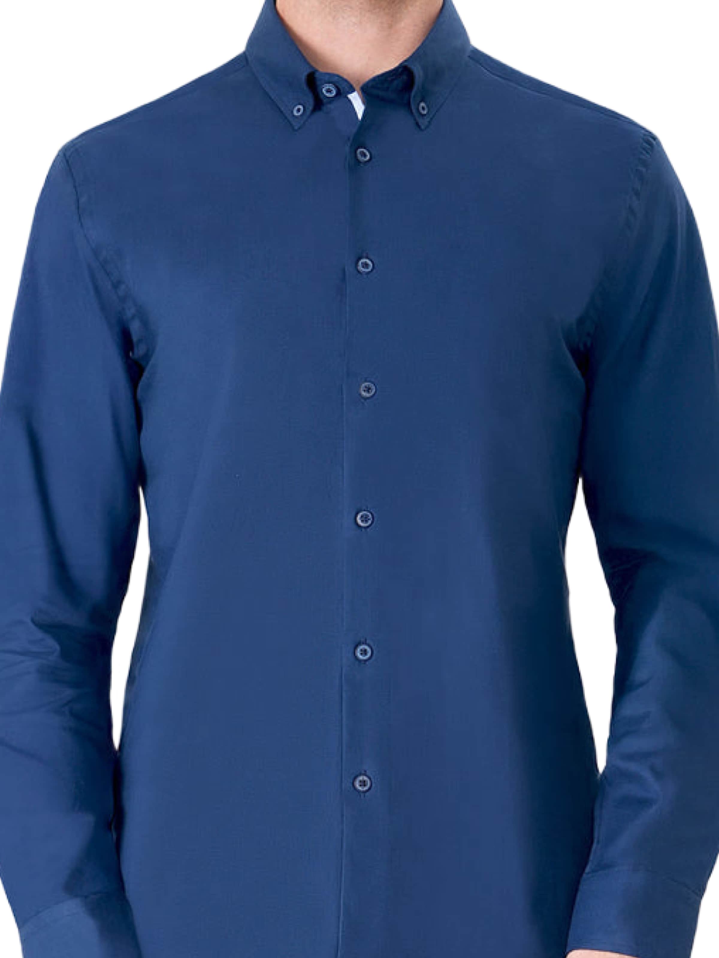 UNIQVIBE Slim fit Overhemd in Blauw