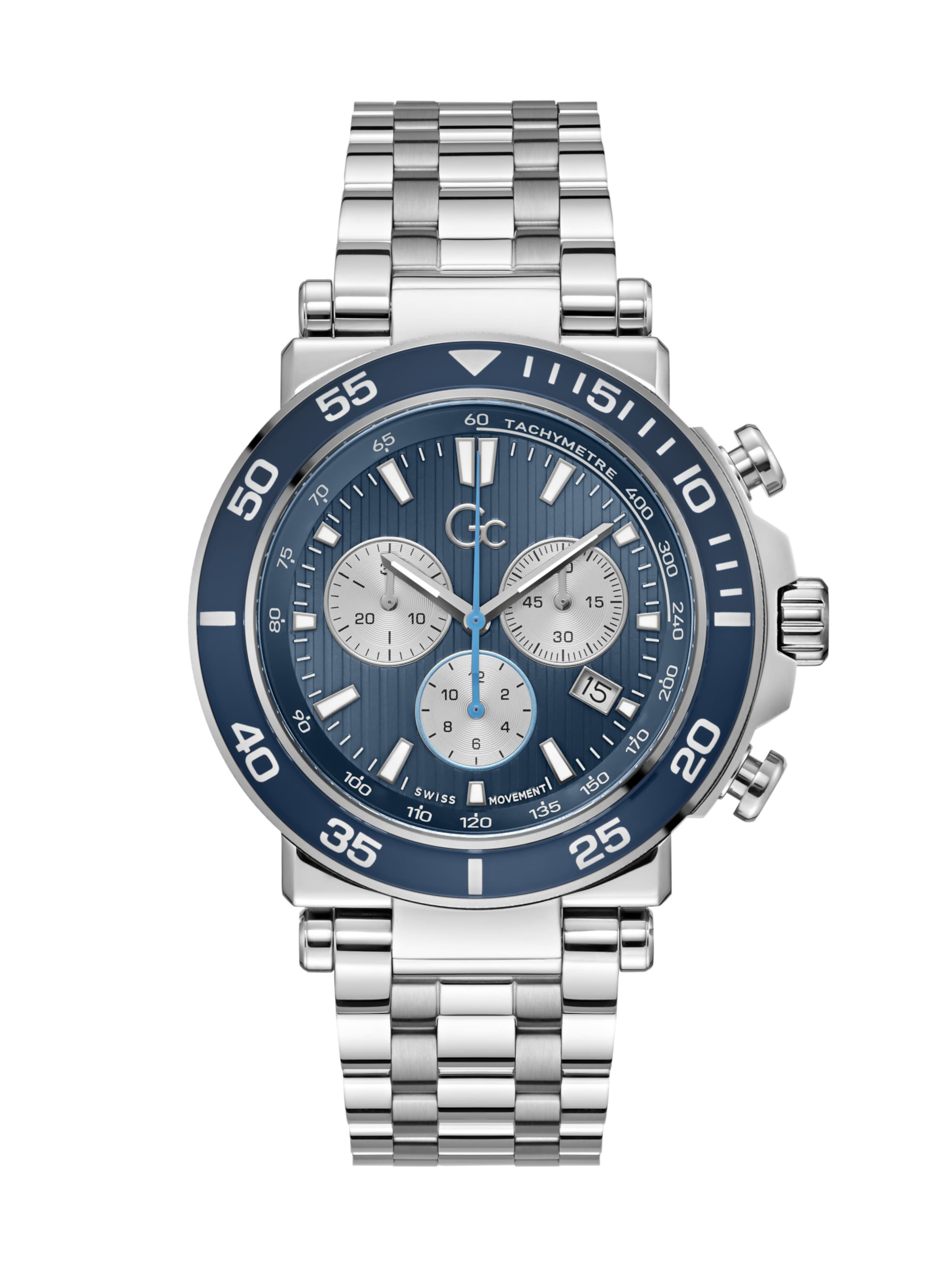 Gc Analog Watch 'One Sport' in Silver: front