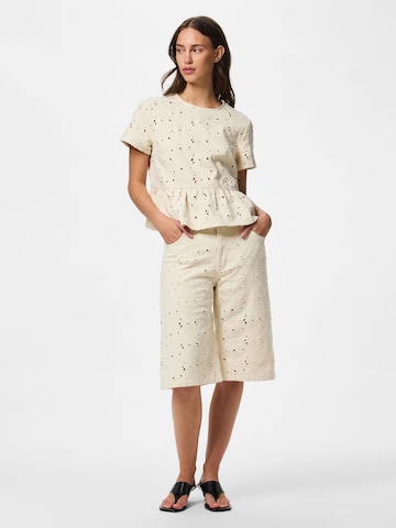 PIECES Bluse 'PCElla' i beige