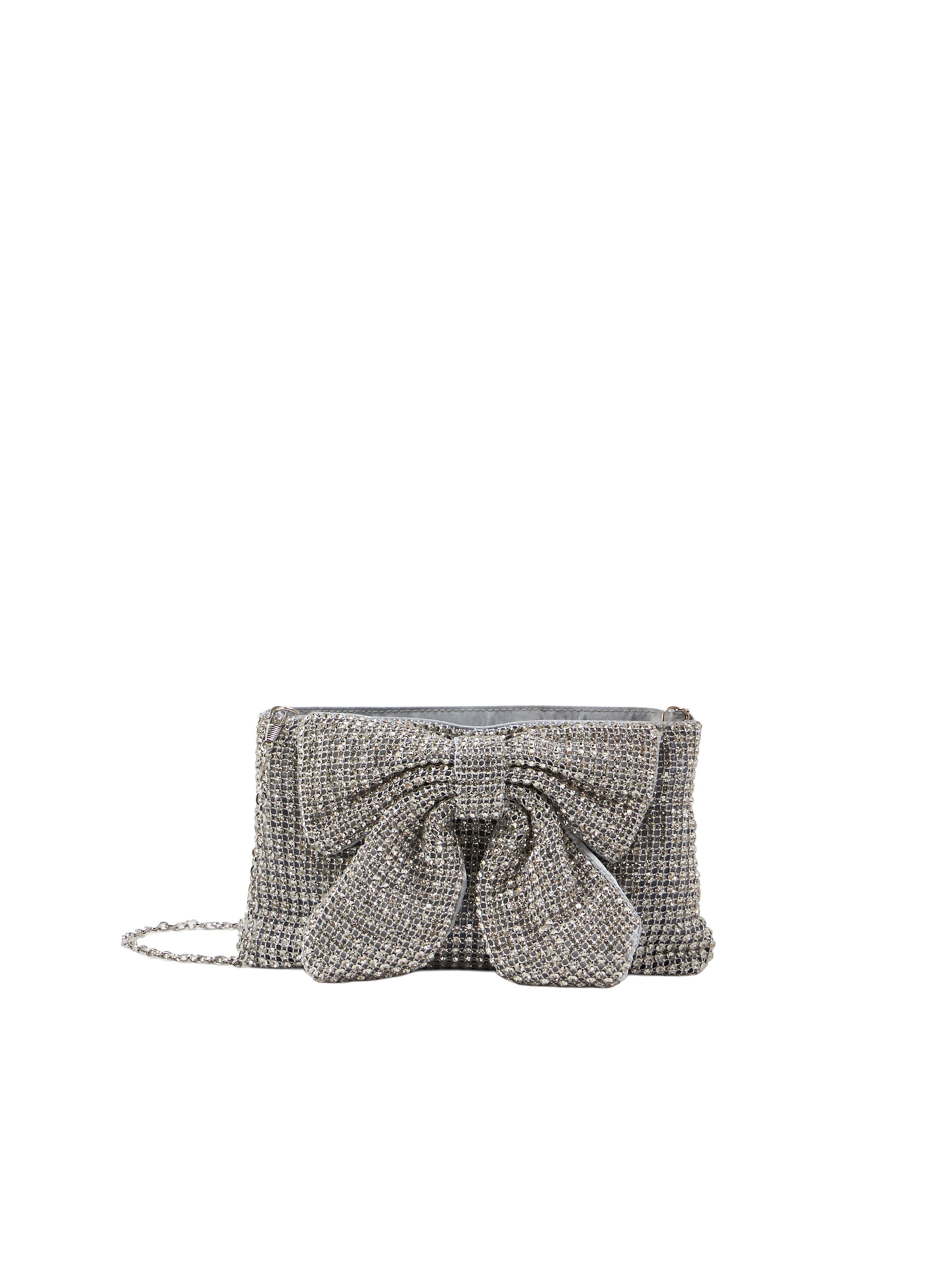 mascara - Mala de ombro em prata: frente