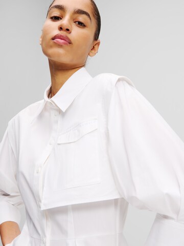 Karl Lagerfeld - Vestido camisero en blanco