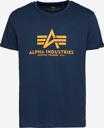 T-Shirt ALPHA INDUSTRIES en bleu : devant