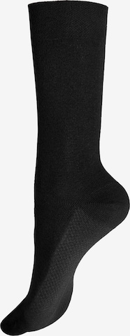 Hudson Socks 'Dry Cotton' in Black: front