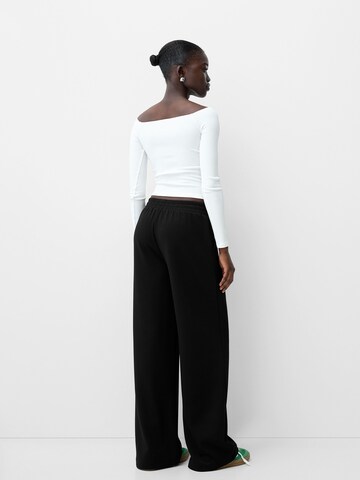 Wide Leg Pantalon Bershka en noir