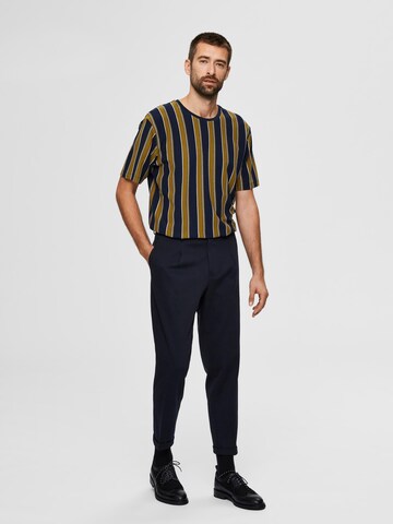 SELECTED HOMME Regular Pleat-Front Pants in Blue