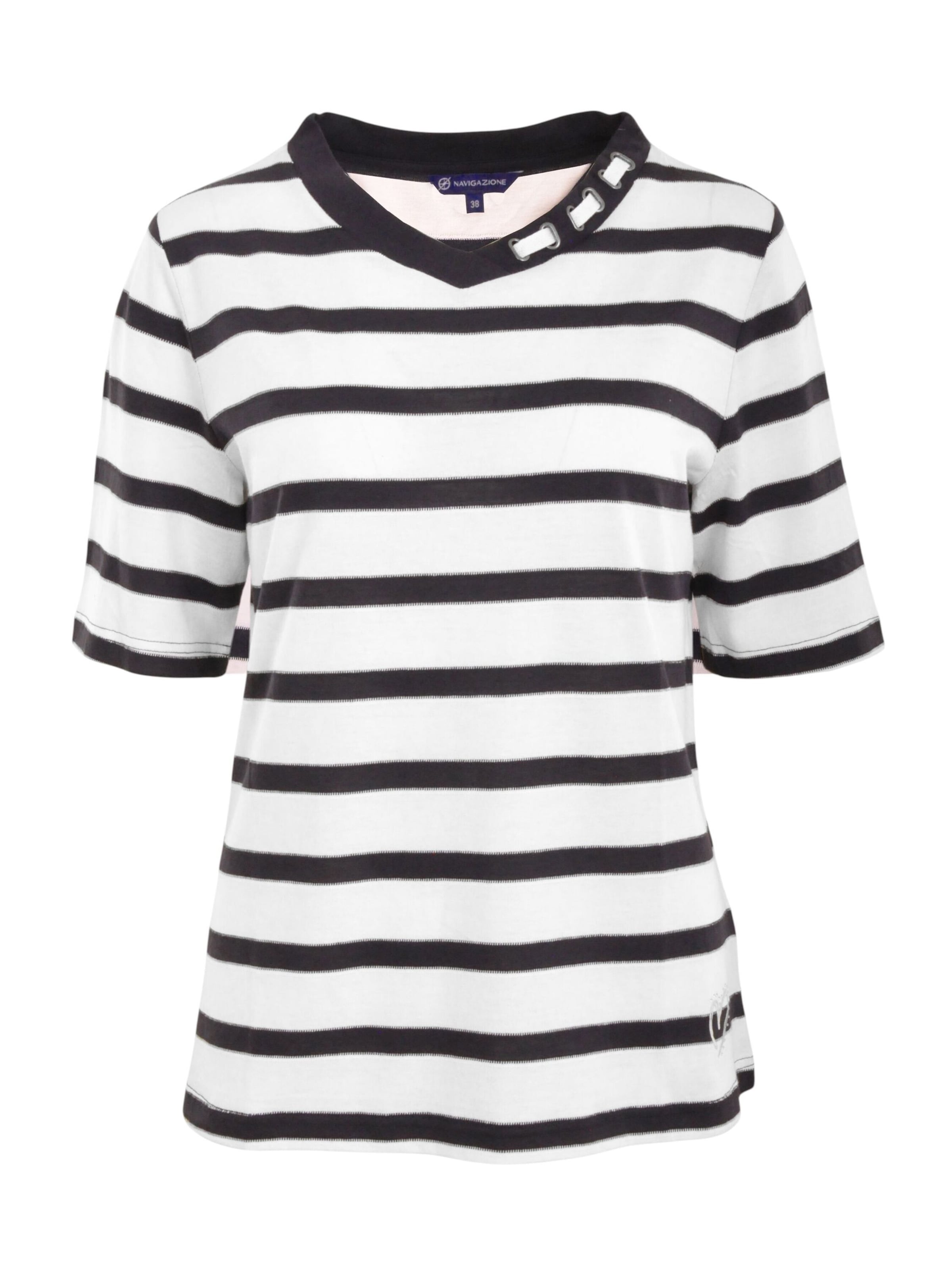 T-shirt Navigazione en bleu : devant