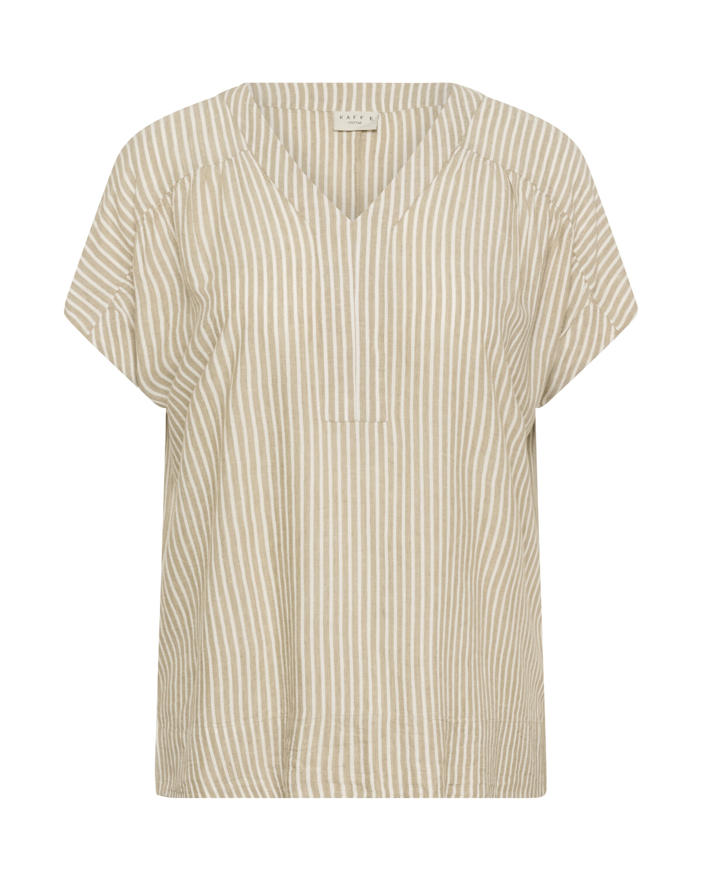 KAFFE CURVE Blouse 'KCMille' in Sand / White, Item view