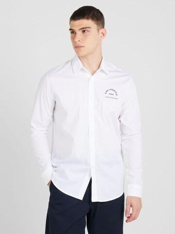 Regular fit Camicia business di Karl Lagerfeld in bianco: frontale
