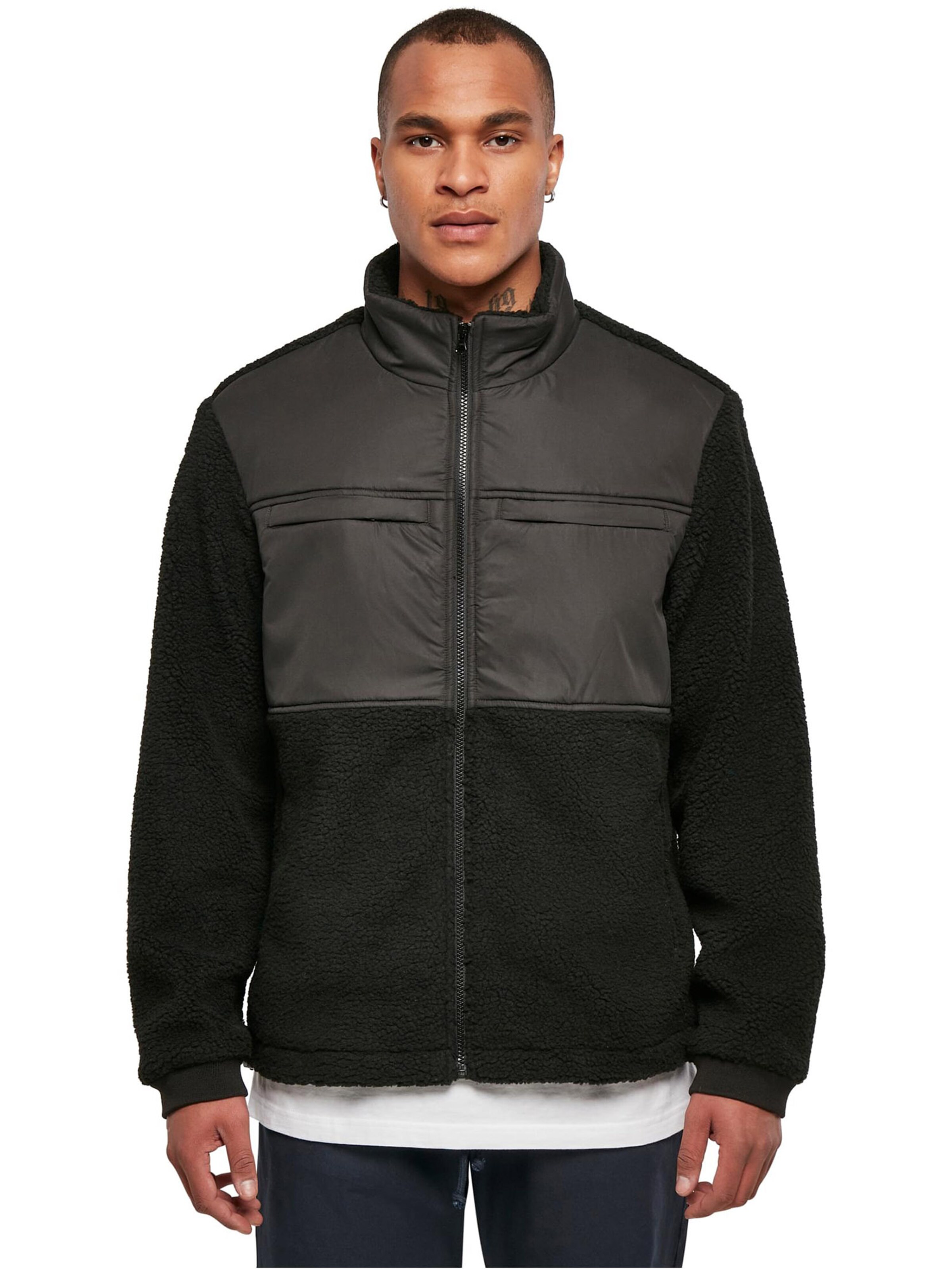 Veste mi-saison Urban Classics en noir : devant