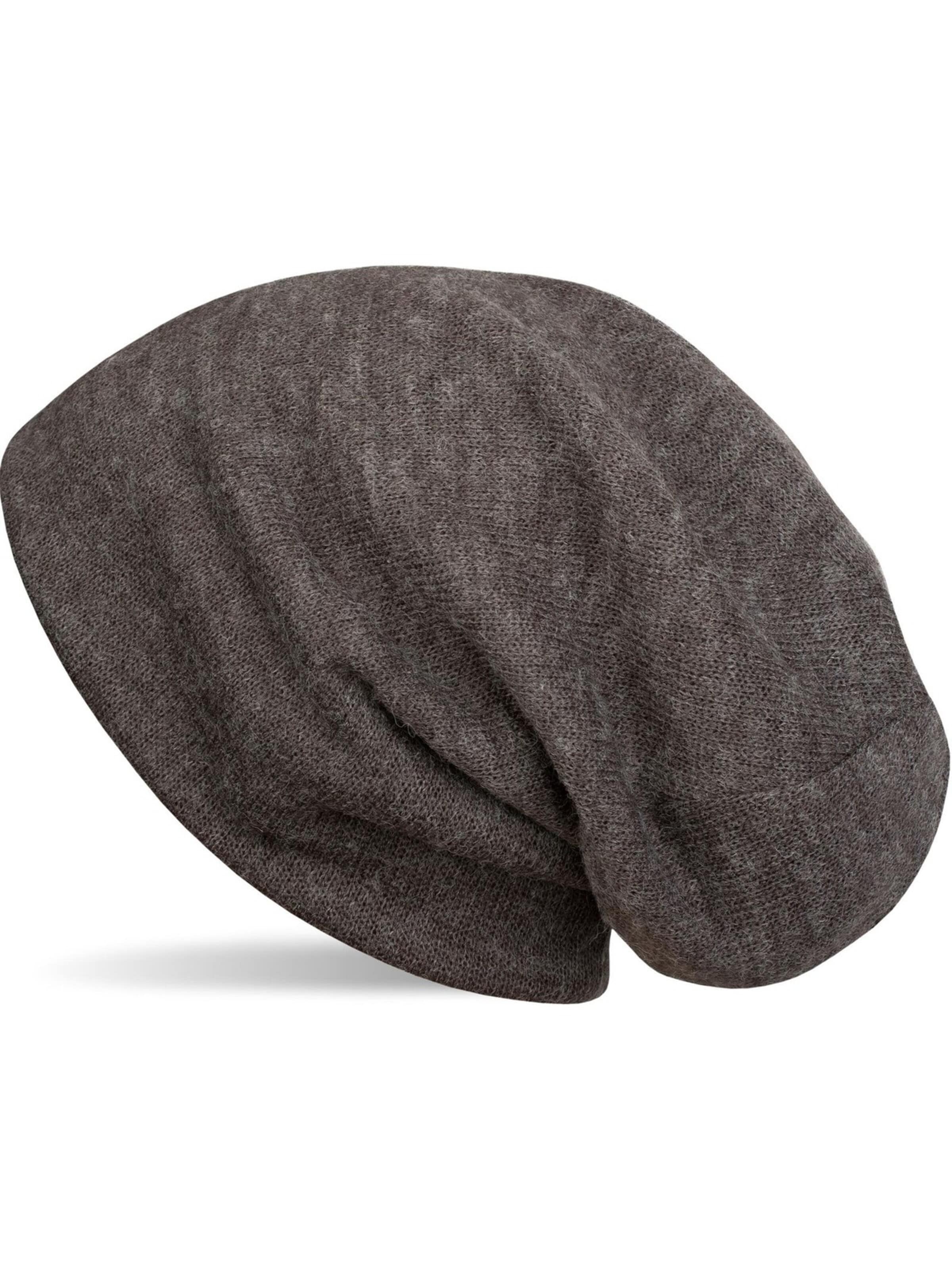 styleBREAKER Mütze 'Feinstrick Beanie Meliert'‌‌‌‌‌ in Grau: Vorderseite
