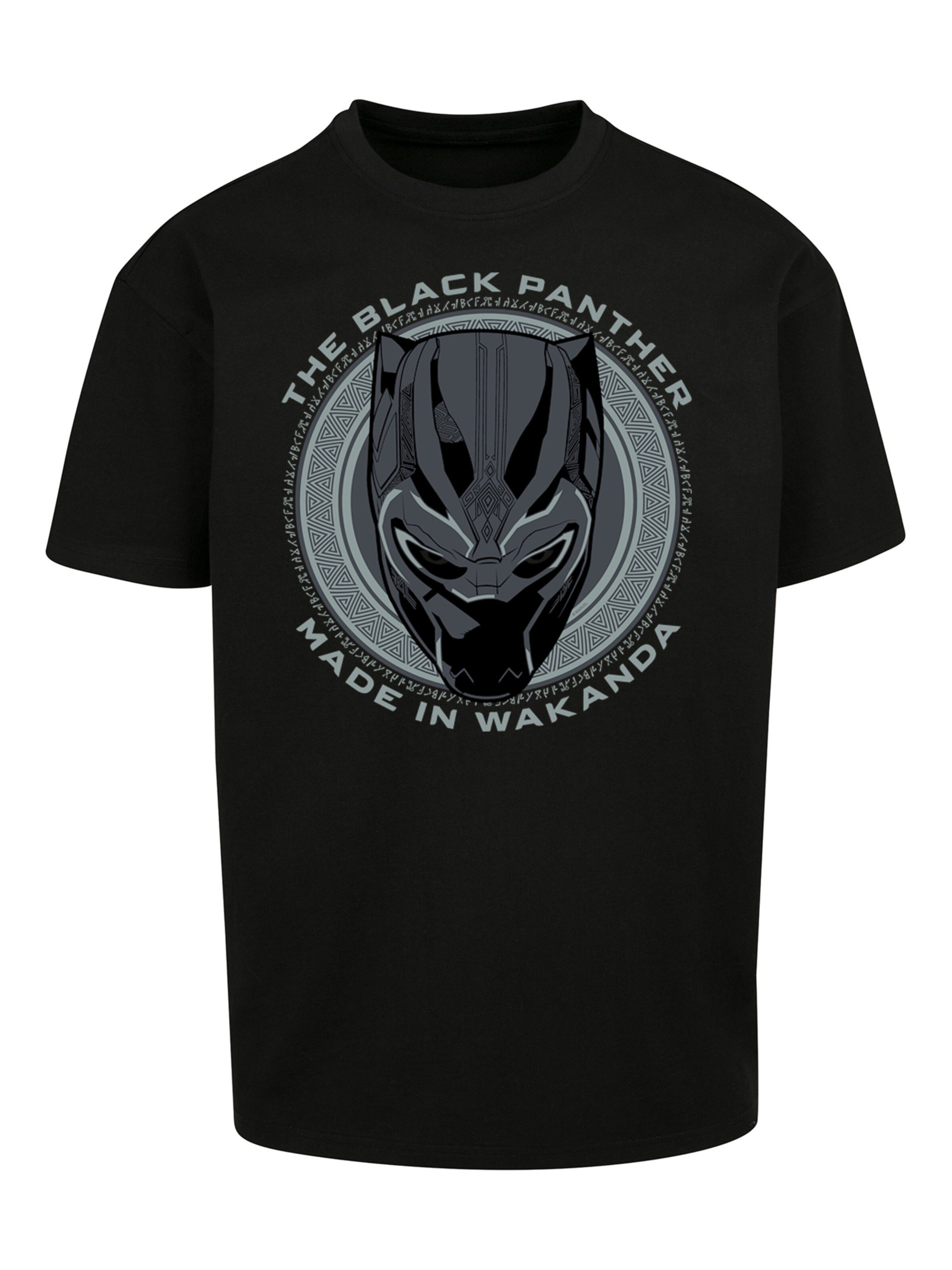 F4NT4STIC Shirt 'Marvel Black Panther Made in Wakanda' in Black: front