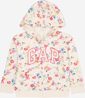 GAP - Sudadera con cremallera en blanco: frente