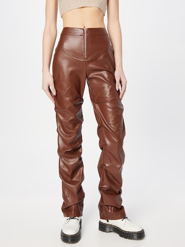 Misspap Pants in Brown: front