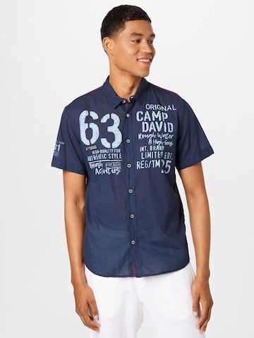 CAMP DAVID - Regular Fit Camisa em azul: frente