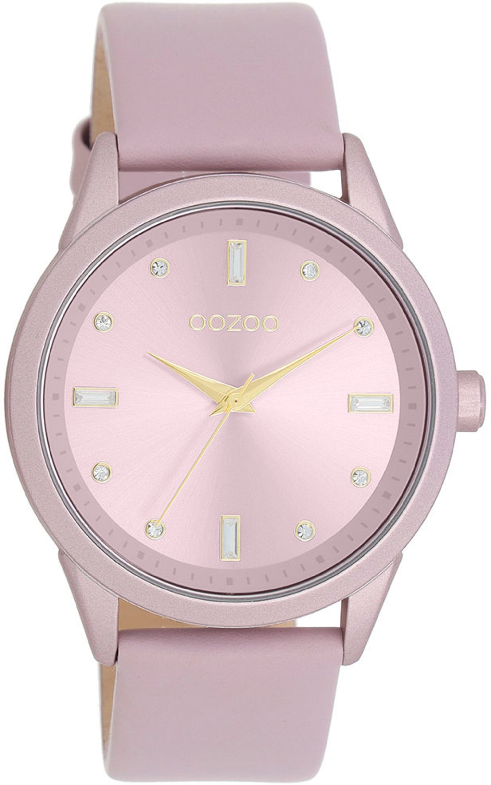 OOZOO Analoguhr in Pink: Vorderseite