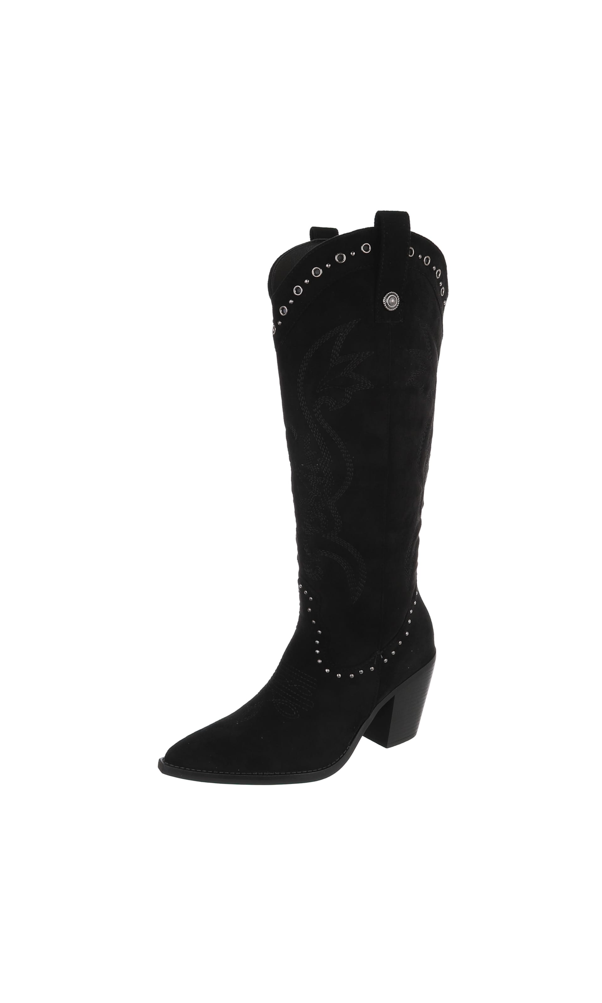 Ital-Design Cowboystiefel in Schwarz: Vorderseite